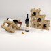 3d Wine holder model buy - render 3d Wine holder model buy - render