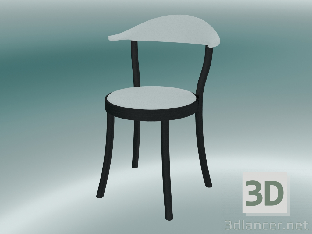3D Modell Stuhl MONZA Bistro Stuhl (1212-20, Buche schwarz, weiß) - Vorschau
