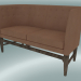 3d model Double sofa Mayor (AJ6, H 82cm, 62x138cm, Smoked oiled oak, Leather - Cognac Silk) - preview