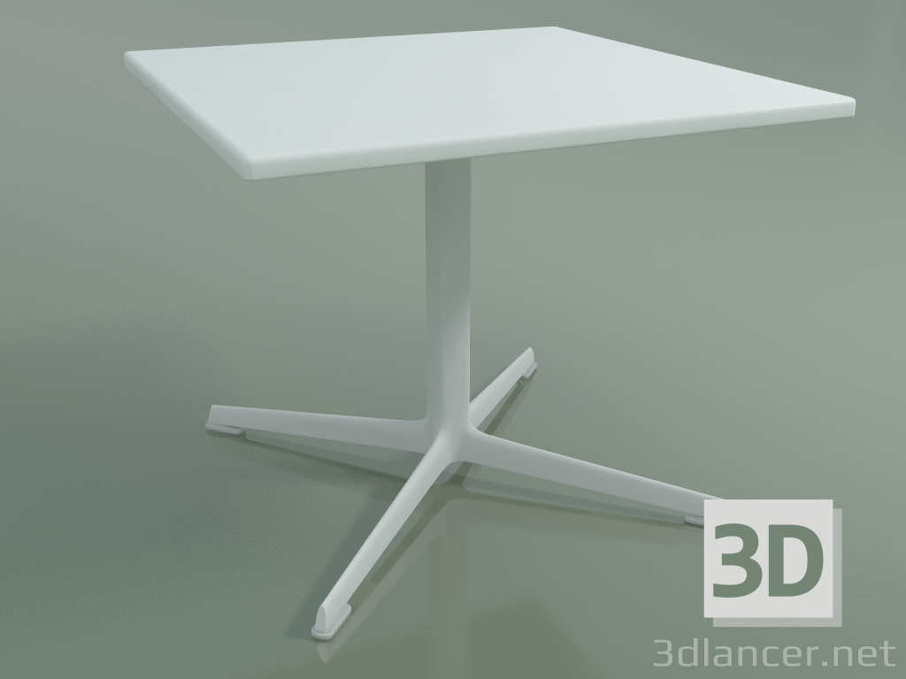 modello 3D Tavolo quadrato 0972 (H 50 - 60x60 cm, M02, V12) - anteprima