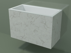 Wall-mounted washbasin (02R143101, Carrara M01, L 72, P 36, H 48 cm)
