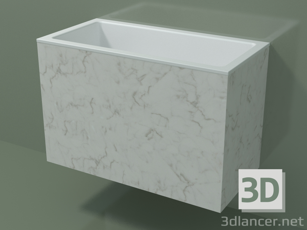 modello 3D Lavabo sospeso (02R143101, Carrara M01, L 72, P 36, H 48 cm) - anteprima