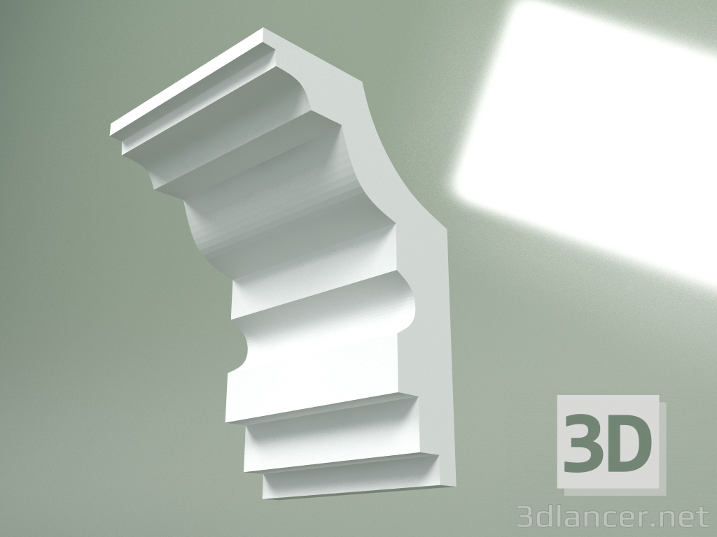 modello 3D Cornicione in gesso (zoccolo a soffitto) KT416 - anteprima