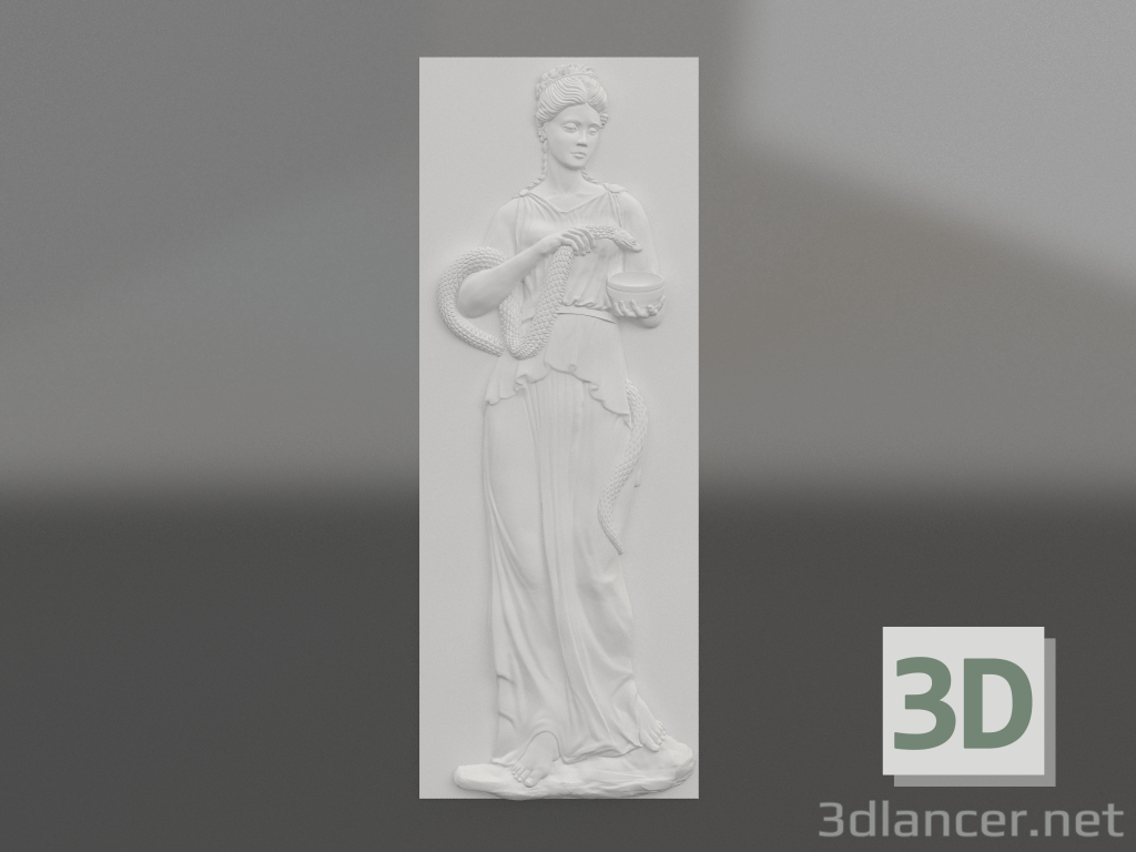 3d model Bas-relief Hygeia - preview