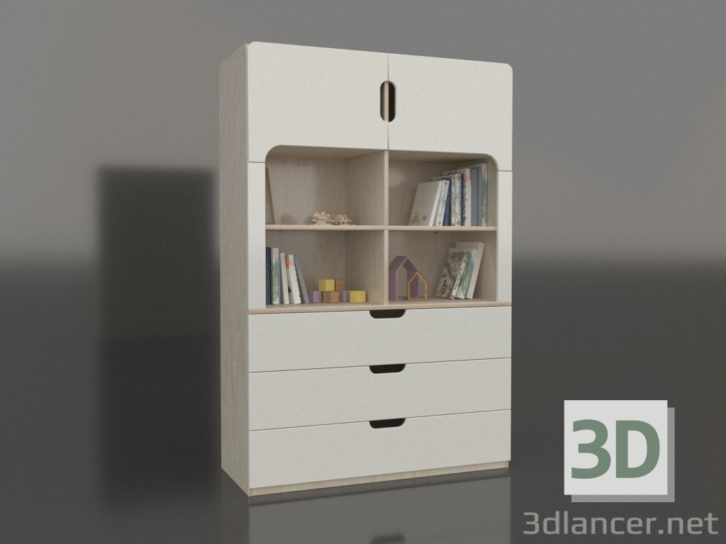 3d model Bookcase-chest MODE K (DWDKAA) - preview