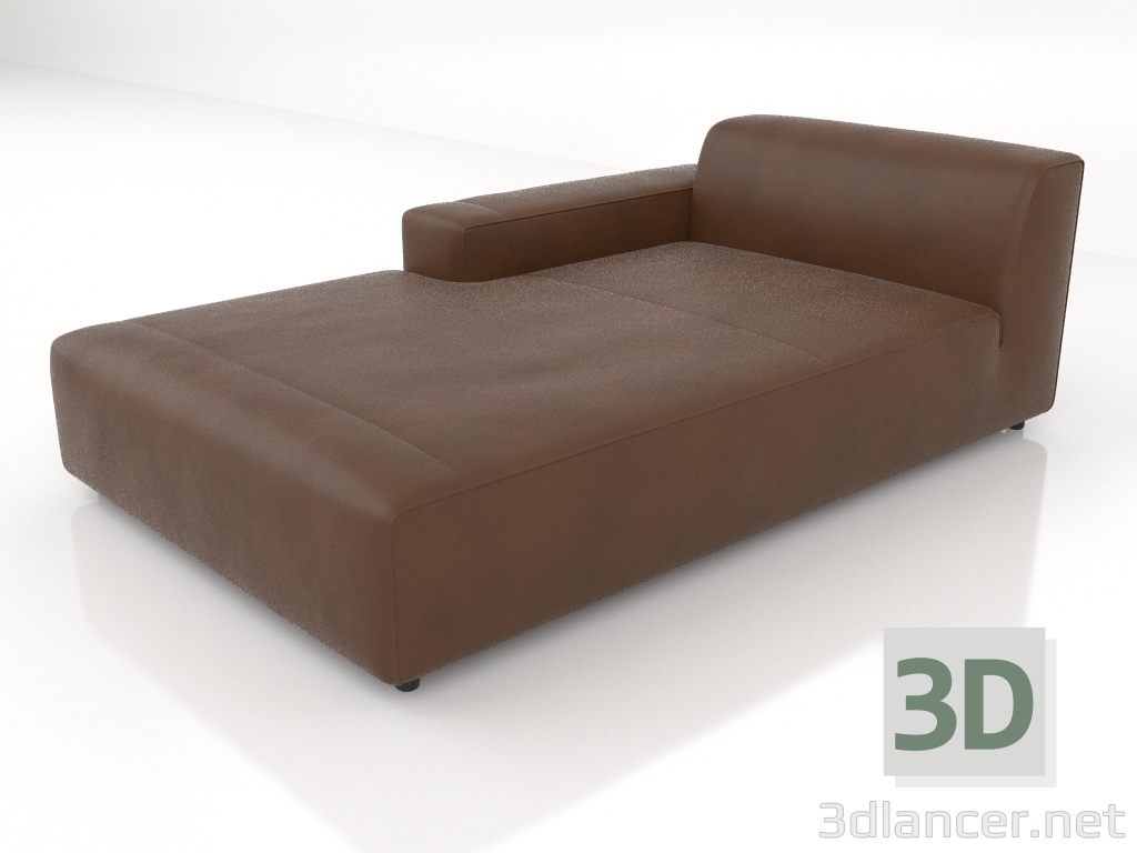 3d model Chaise longue 207 SOLO with a low armrest on the right - preview