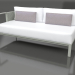 modello 3D Modulo divano, sezione 1 sinistra (Grigio cemento) - anteprima