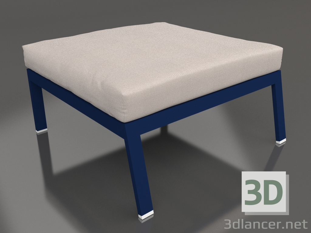 Modelo 3d Módulo sofá, pufe (azul noite) - preview