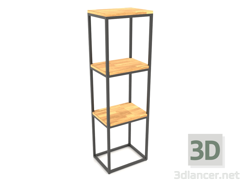 3D Modell Rechteckiges Regal (HOLZBODEN, 40x30x128) - Vorschau