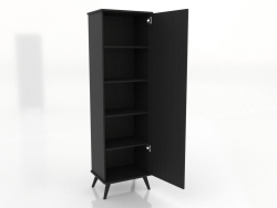Schrank 3 600x450x2000 mm, Option 2 (offen, schwarz RAL 9005)