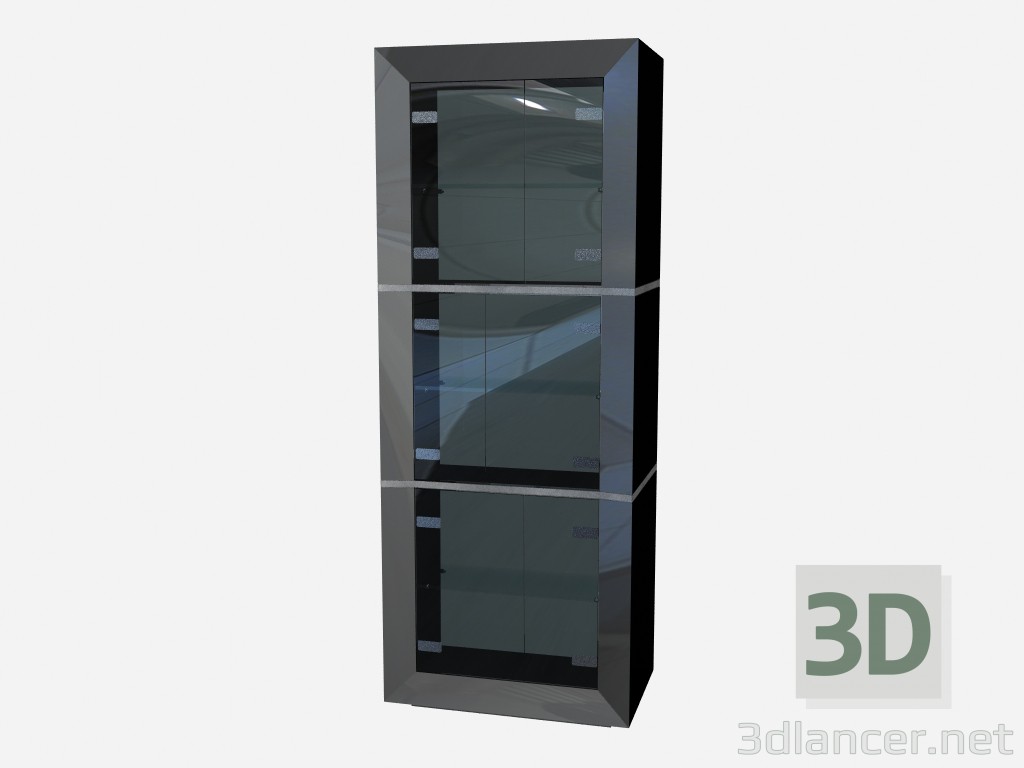 modèle 3D Vitrine de bois Art déco Rigoletto Z011 - preview