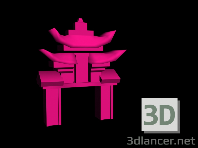 3d model casa japon - vista previa