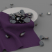 3d Saucer with diamonds model buy - render