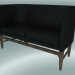 3d model Double sofa Mayor (AJ6, H 82cm, 62x138cm, Smoked oiled oak, Leather - Black Silk) - preview