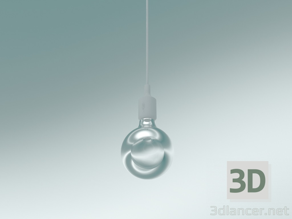3d model Pendant lamp E27 (Light Gray) - preview