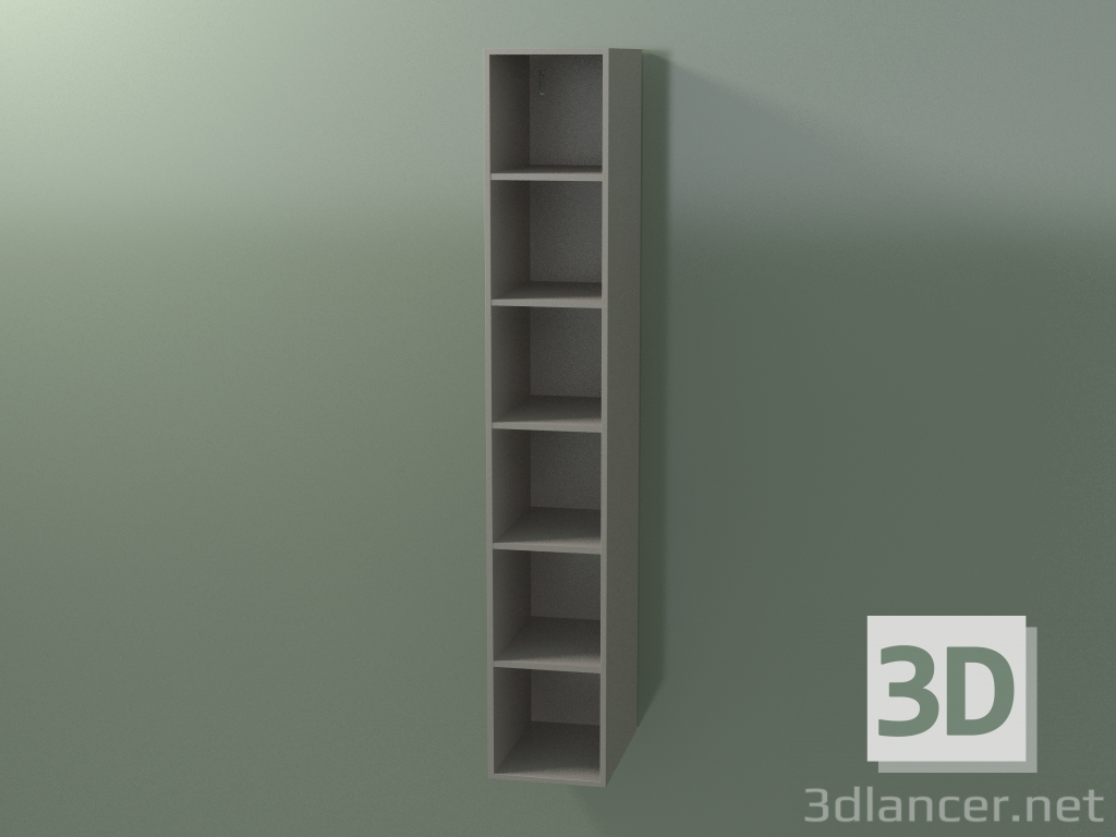 3 डी मॉडल दीवार लंबा कैबिनेट (8DUAED01, क्ले C37, L 24, P 36, H 144 सेमी) - पूर्वावलोकन