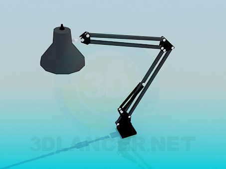 modèle 3D Lampe sur la tige avec genou - preview