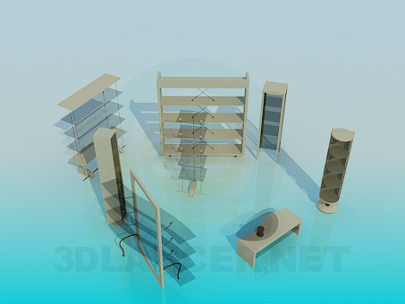 3D modeli Çeşitli bookstands - önizleme