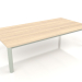 3d model Coffee table 70×140 (Cement gray, Iroko wood) - preview
