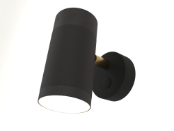 Wall lamp Patrone Small (black and brass)