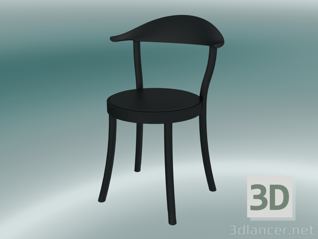 modèle 3D Chaise MONZA chaise de bistrot (1212-20, hêtre noir, noir) - preview