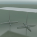 3D Modell Rechteckiger Tisch mit doppelter Basis 5547 (H 72,5 - 79x179 cm, Weiß, LU1) - Vorschau