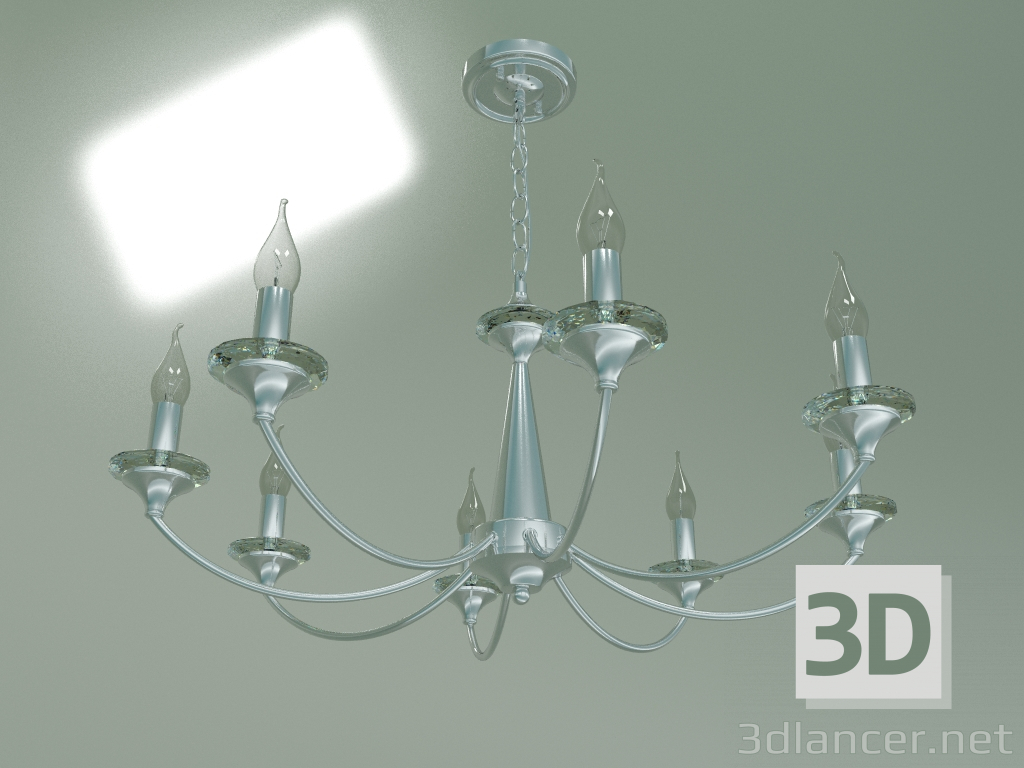 3d model Hanging chandelier 60096-8 (chrome) - preview