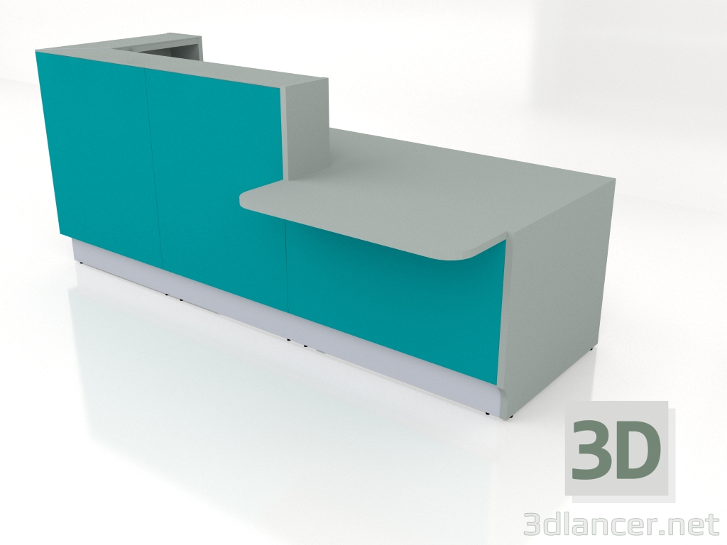 3D modeli Resepsiyon masası Linea LIN35L (2650x1150) - önizleme