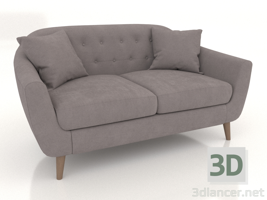 3D modeli Kanepe Stockholm 2 kişilik (gül gülü) - önizleme