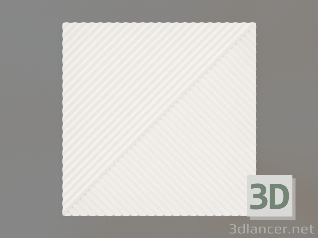 Modelo 3d Painel 3D de gesso Urban 2 - preview