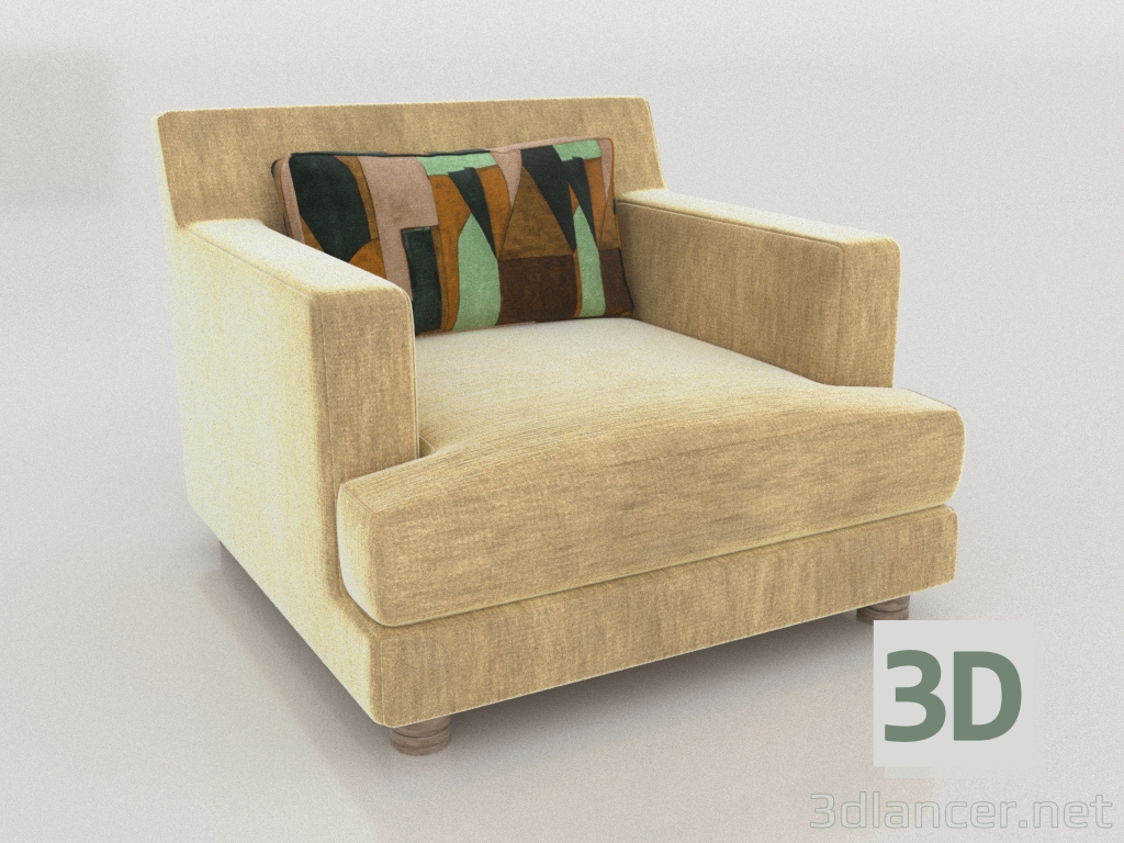 3D modeli MONTAIGNE koltuk - önizleme 3D modeli MONTAIGNE koltuk - önizleme