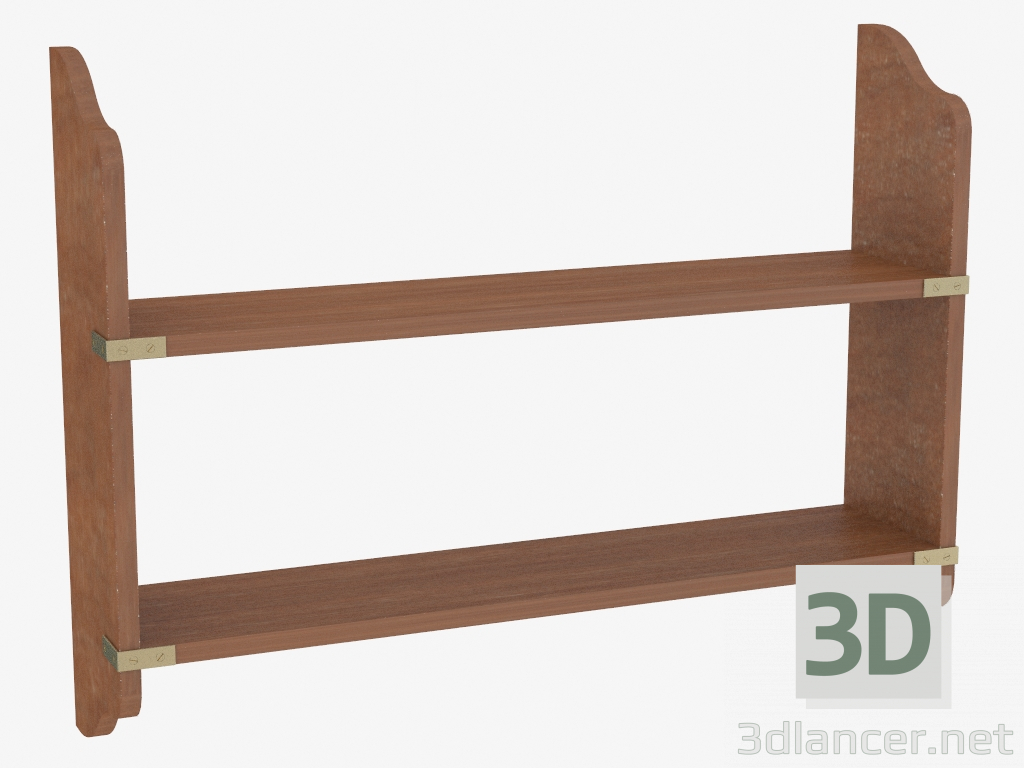 3d model Wall shelf with decor - preview