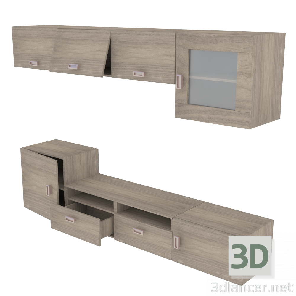 Muebles de tv 3D modelo Compro - render