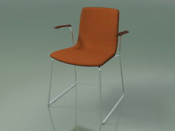 Chair 3937 (on skids, with armrests, front trim, walnut)