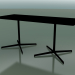 3d model Rectangular table with a double base 5547 (H 72.5 - 79x179 cm, Black, V39) - preview