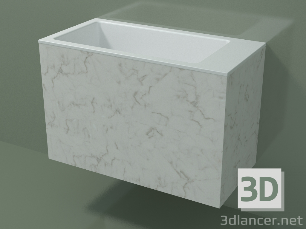 modello 3D Lavabo sospeso (02R143102, Carrara M01, L 72, P 36, H 48 cm) - anteprima