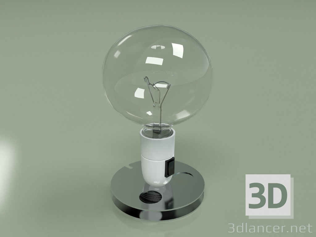 modello 3D Lampada da tavolo Lampadina ED (bianco) - anteprima