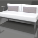 3d model Sofa module, section 1 left (Anthracite) - preview