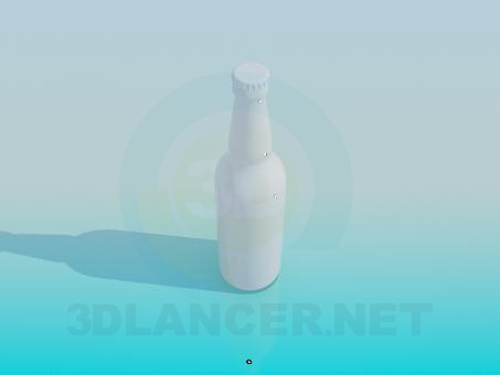 3d model Una botella de leche - vista previa