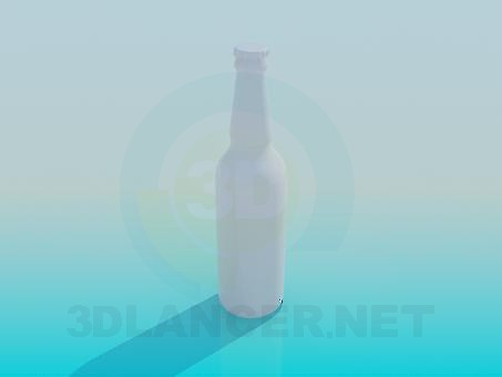3d model A bottle of beer - preview 3d model A bottle of beer - preview
