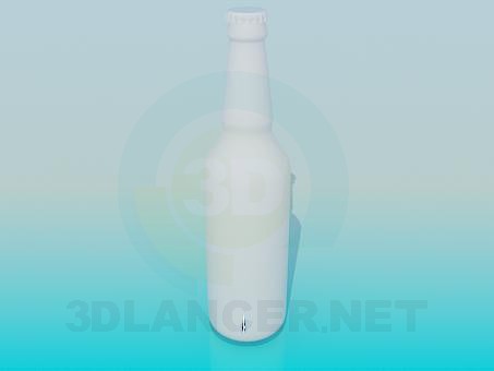 3d model A bottle of beer - preview 3d model A bottle of beer - preview