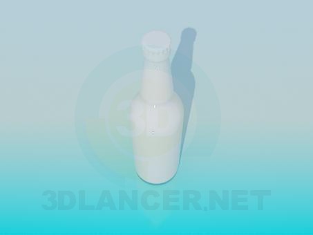 3d model A bottle of beer - preview 3d model A bottle of beer - preview