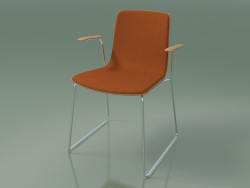 Sandalye 3937 (raylarda, kolçaklı, ön kaplama, meşe)