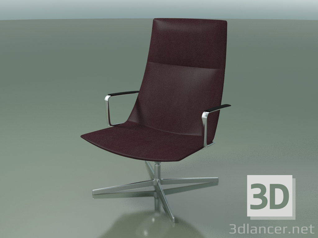 Modelo 3d Cadeira para descanso 2035CI (4 pernas, com braços) - preview