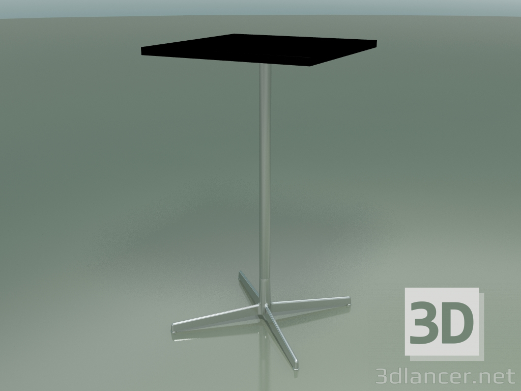 modello 3D Tavolo quadrato 5518, 5538 (H 105 - 59x59 cm, Nero, LU1) - anteprima