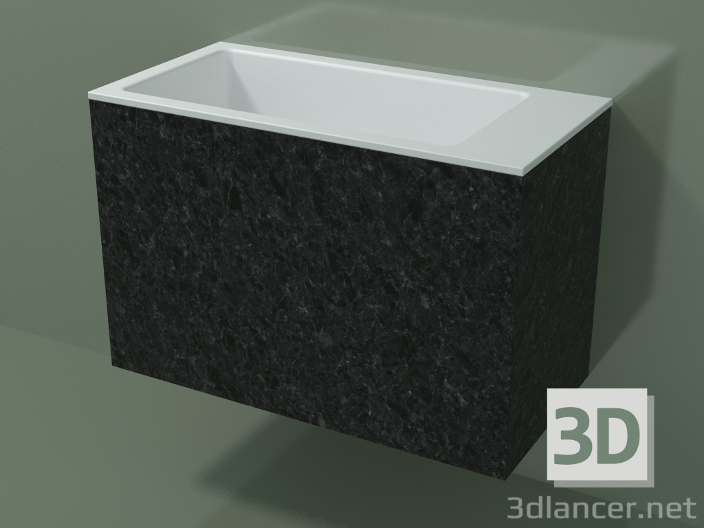 3d model Wall-mounted washbasin (02R143102, Nero Assoluto M03, L 72, P 36, H 48 cm) - preview