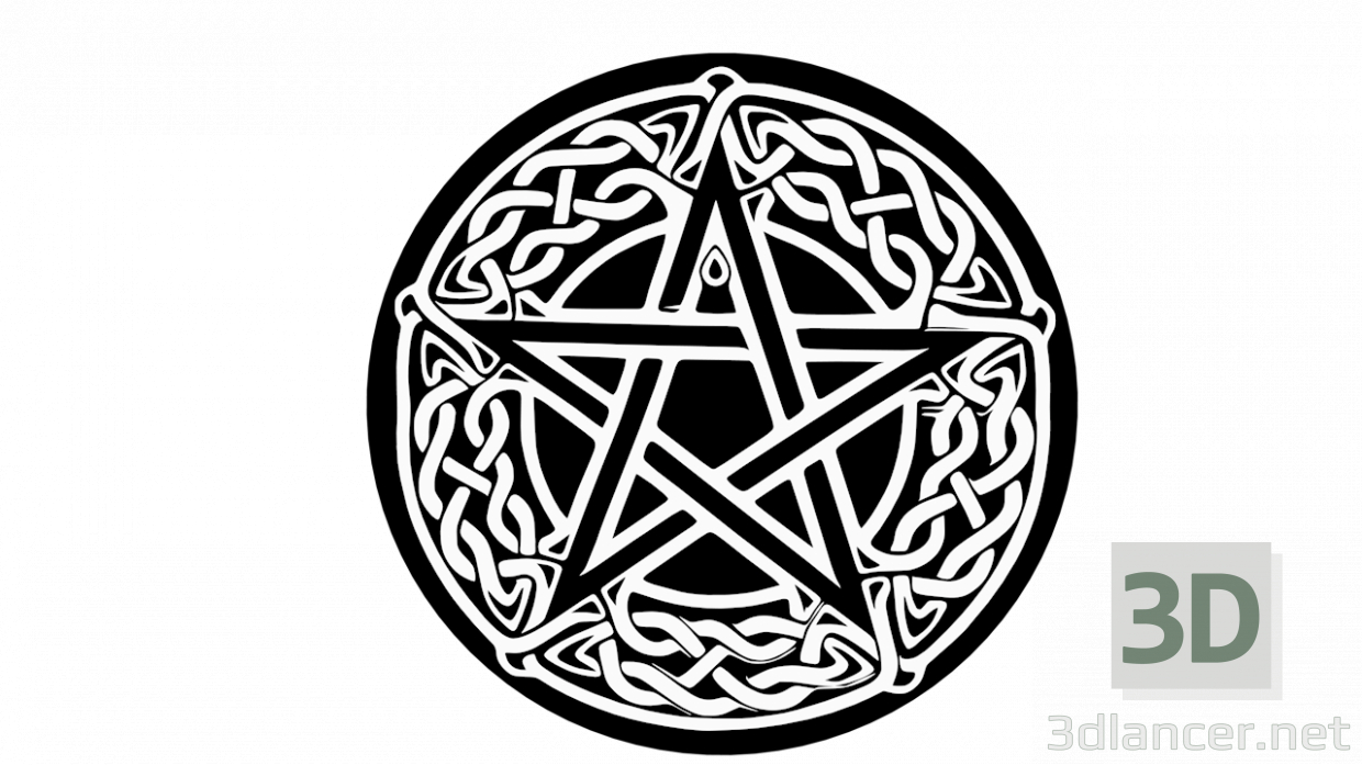 3d model pentagram - preview