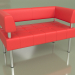3d model Double sofa Business (Red2 leather) - preview