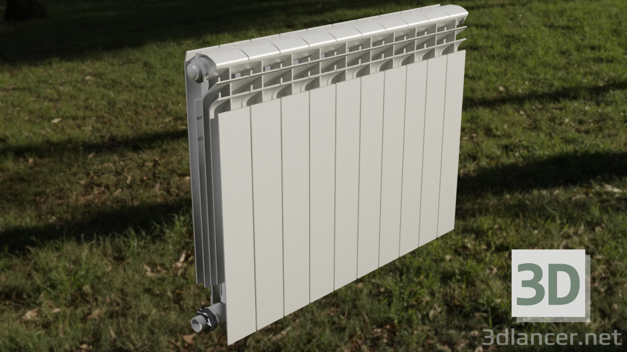 3d bimetal heating radiator model buy - render