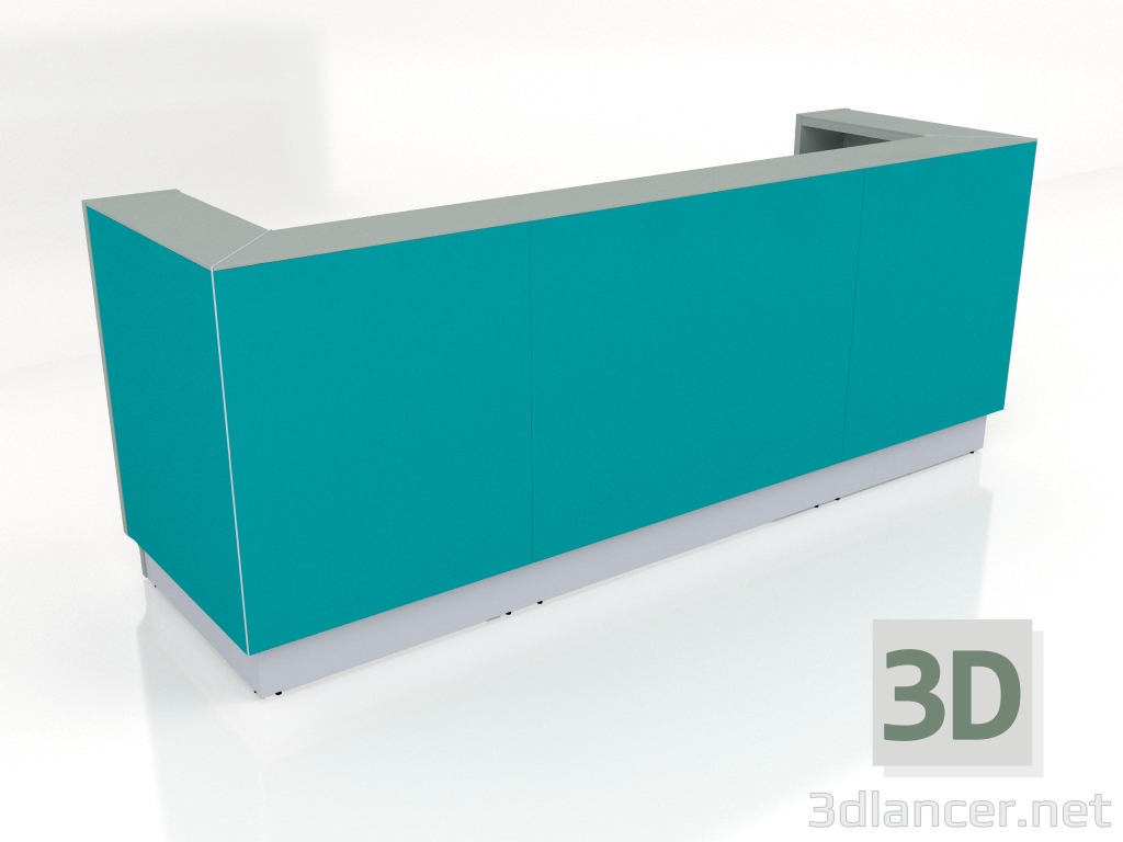 modèle 3D Banque d'accueil Linea LIN43 (2844x850) - preview